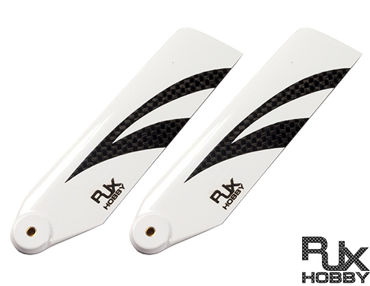 RJX Black and White 110mm Tail CF Blades (B Version)