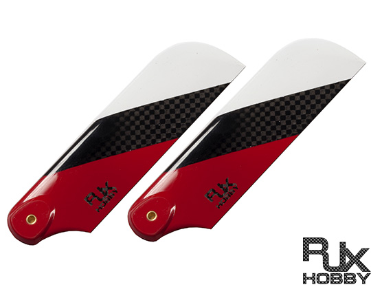RJX Red and White 105mm Tail CF Blades (B Version)