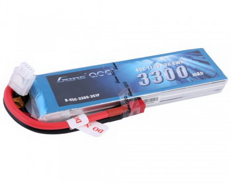 Gens ace 3300mAh 11.1V 45C 3S1P Lipo Battery Pack XT60 plug